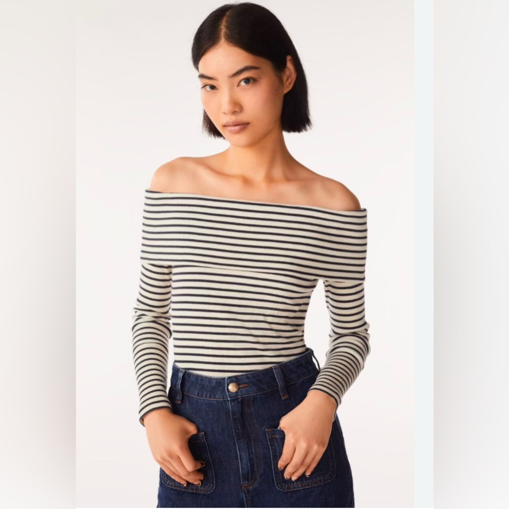 BA&SH off the shoulder shirt